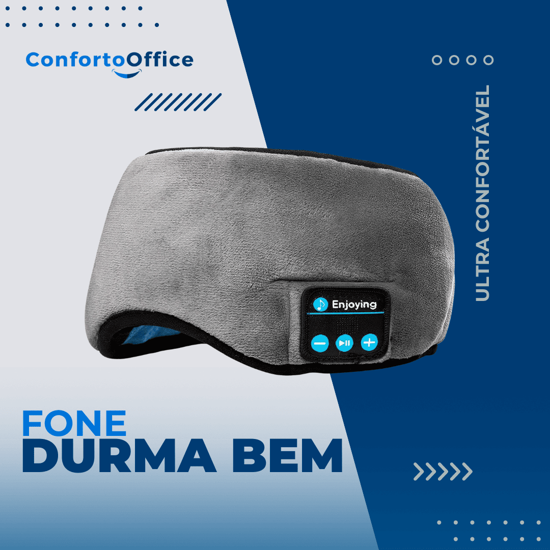 Durma Bem™ - Fone de ouvido Bluetooth Com Bloqueio de Luz e Ruídos