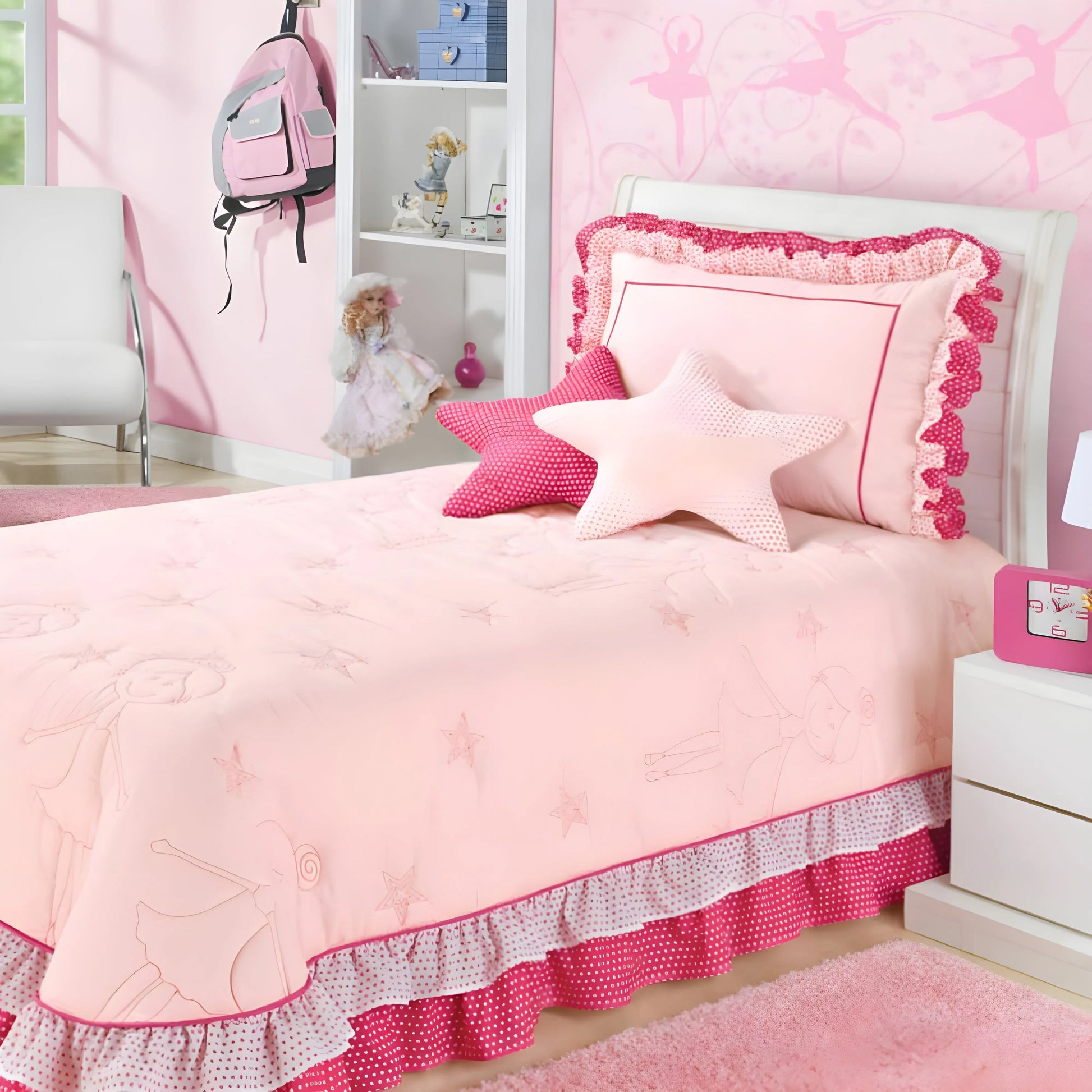 Bailarina Solteiro – Kit 4 Peças – Elegância e Conforto para Pequenas Estrelas Enxovais