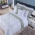 Kit Edredom Damasco Completo - 11 Peças -  Conforto e Elegância