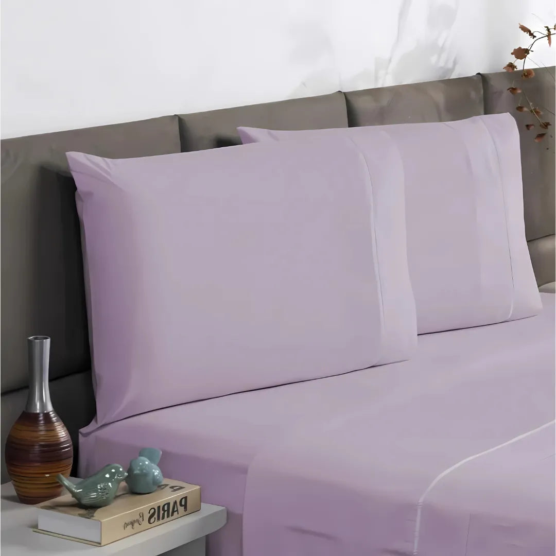 Jogo de Cama Charme Ponto Palito – Lençol de Cima, com Elástico e Fronhas Enxovais