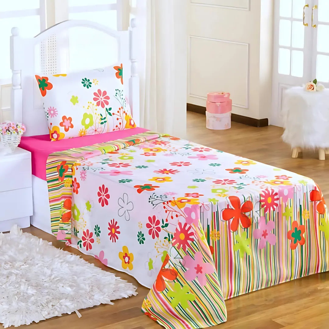 Jogo de Cama Garden – Solteiro 3 Peças Enxovais