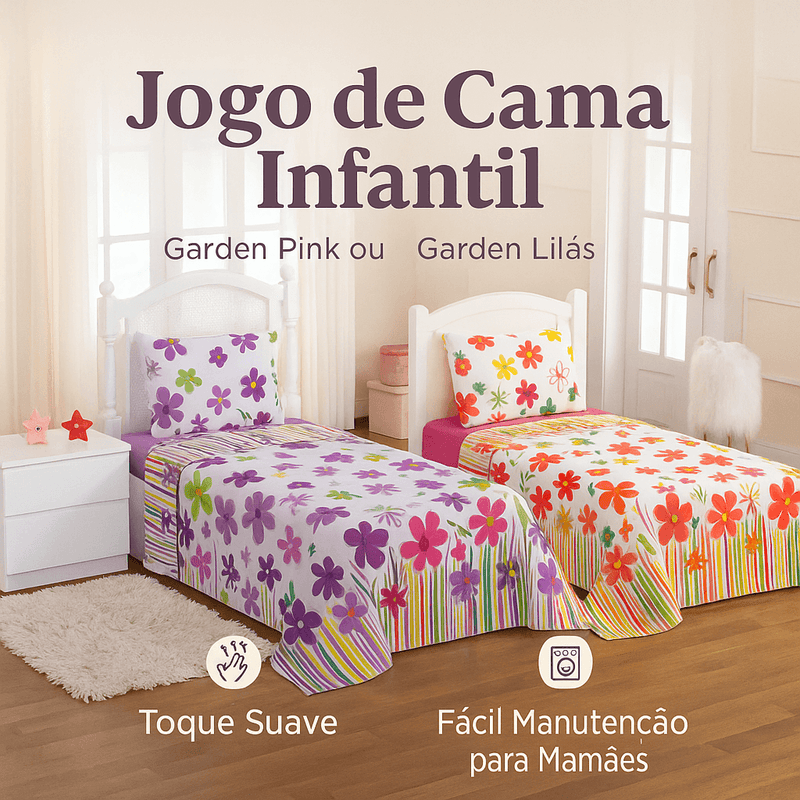 Jogo de Cama Garden – Solteiro 3 Peças