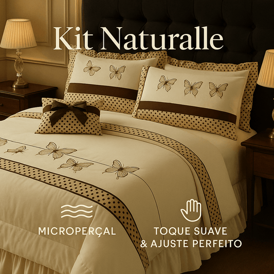 Kit Naturalle Cama Queen - Conforto Completo - 05 Peças