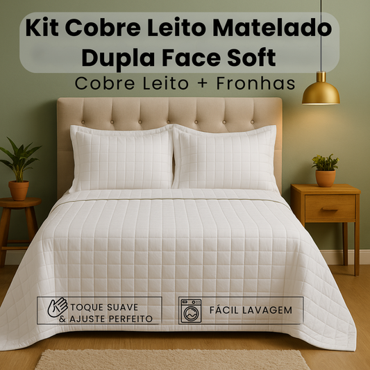 Kit Cobre Leito Matelado Dupla Face Soft | Cobre Leito + Fronhas product_type