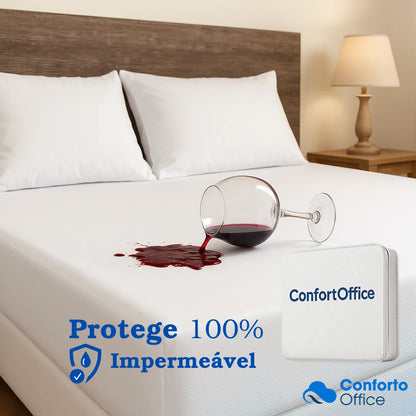 Protetor de Colchão Impermeável Liso - Com Elástico 